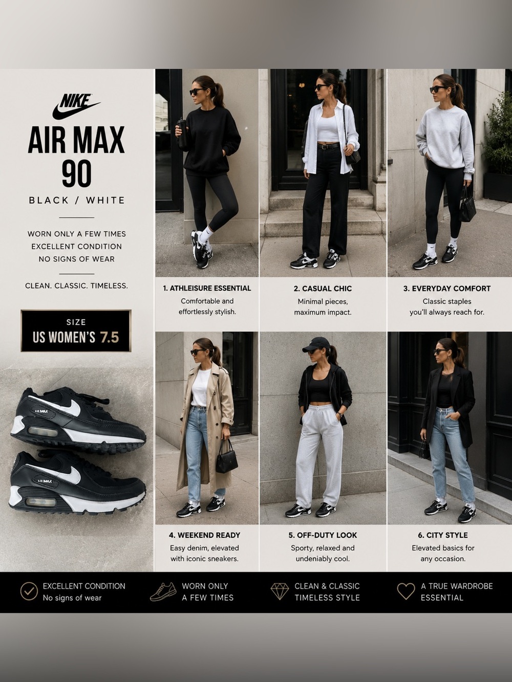 Nike Black & White Nike Air Max 90
